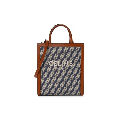 CELINE SMALL TOTE IN CABAS MAILLON TRIOMPHE JACQUARD AND CALFSKIN 192082CXG.19RT (32*29*8cm)